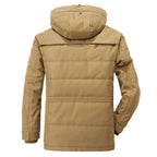Parka de invierno para hombre con forro polar - Chaqueta cálida con capucha y múltiples bolsillos