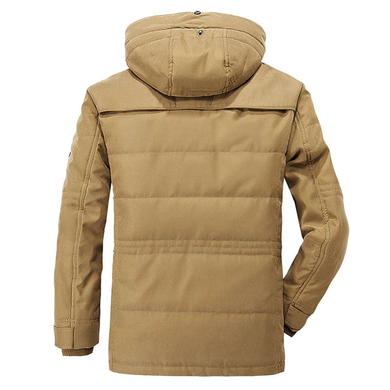 Parka d’hiver pour homme avec doublure polaire - Veste chaude à capuche et poches multiples