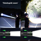 Torcia LED – Estremamente Potente | Zoom Fino a 3 km | Fuoco Regolabile