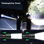 LED-Lommelygte – Ekstremt Lysstærk | Zoom Op Til 3 km | Justerbar Fokus