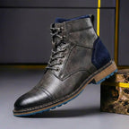Botines para hombre de piel auténtica con cordones – elegantes y con puntera reforzada