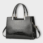 Borsa Agnes con Motivo Coccodrillo e Silhouette Strutturata