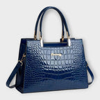 Borsa Agnes con Motivo Coccodrillo e Silhouette Strutturata