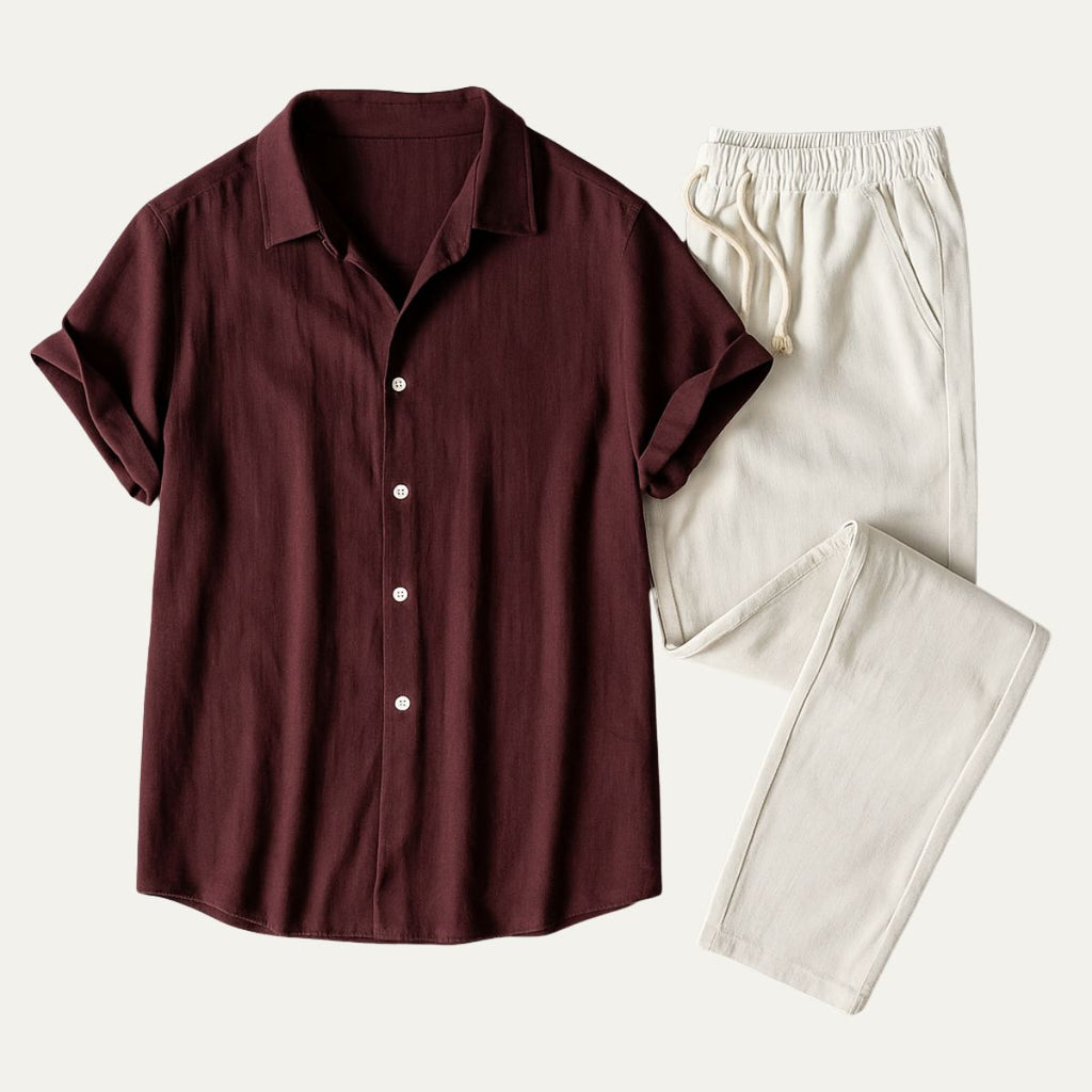 Completo Uomo in Lino con Camicia e Pantaloni