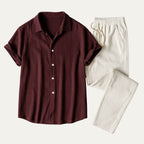Completo Uomo in Lino con Camicia e Pantaloni
