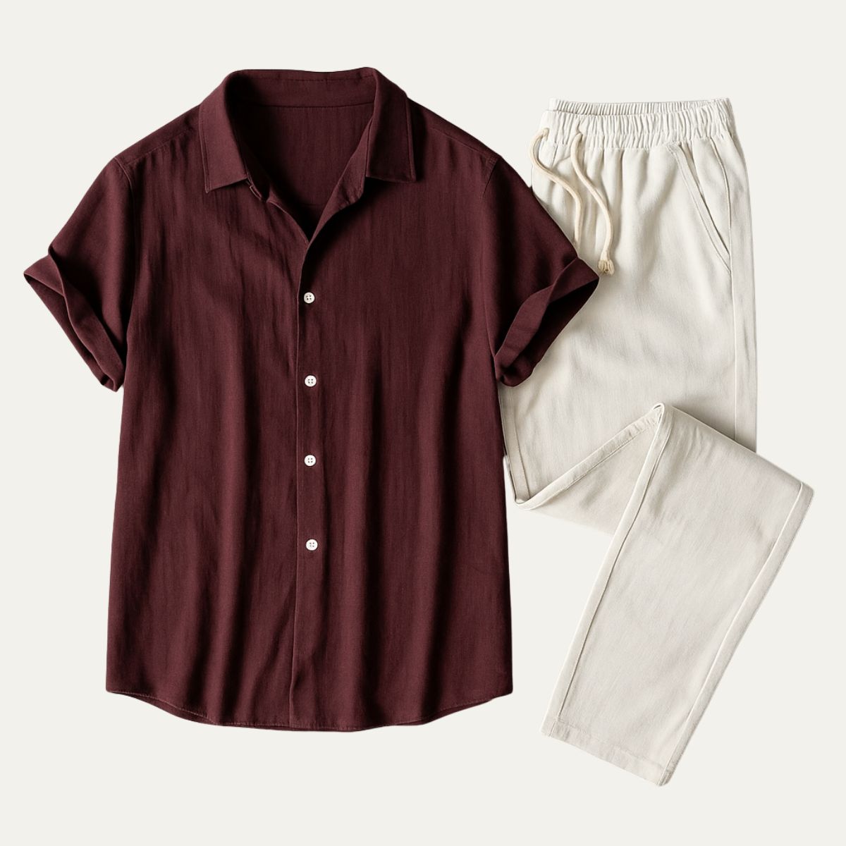 Completo Uomo in Lino con Camicia e Pantaloni