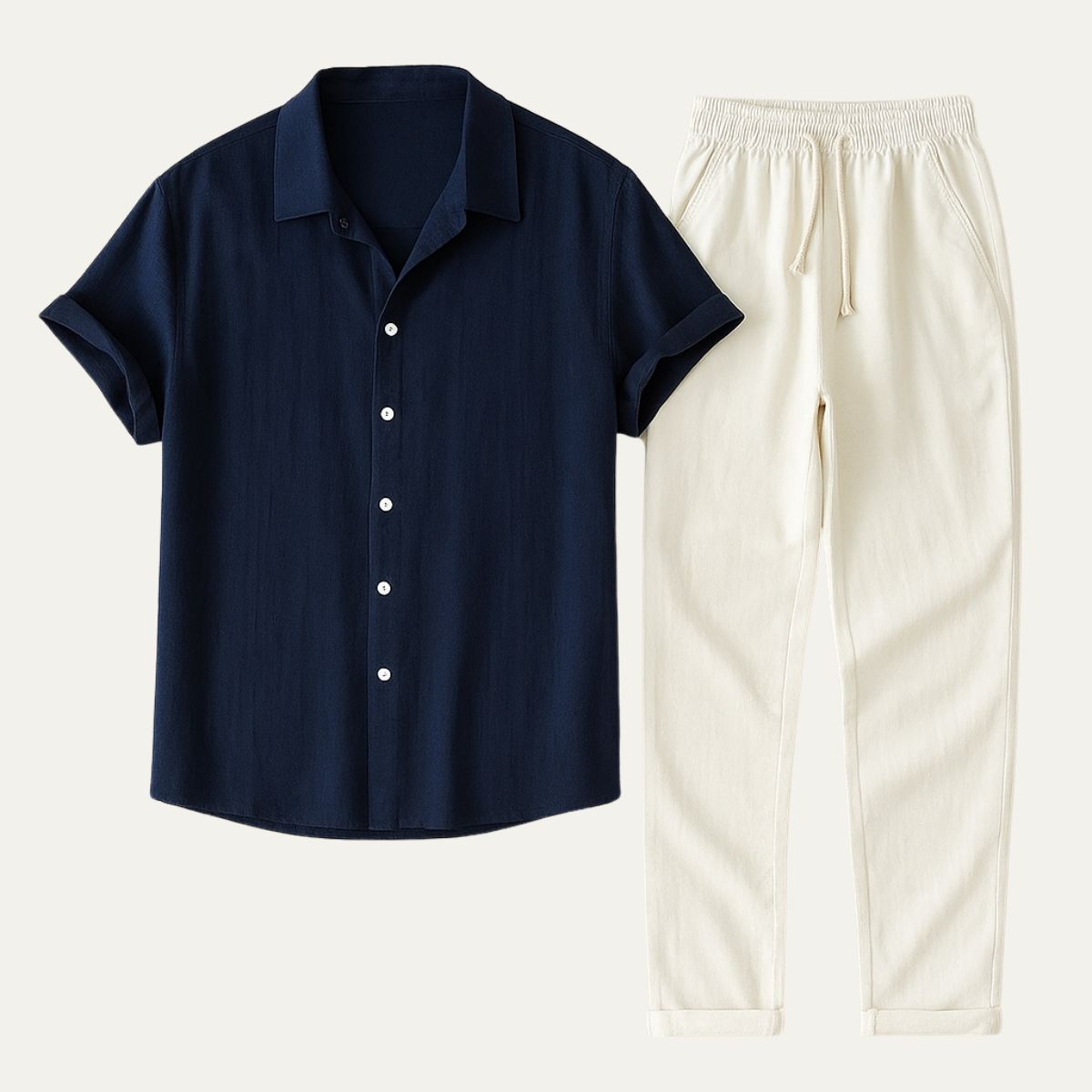 Completo Uomo in Lino con Camicia e Pantaloni