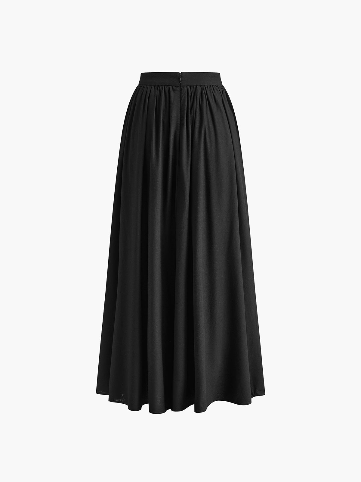 Maxivestido de mujer de lino con línea A y bolsillos laterales