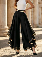 Pantalon palazzo femme taille haute – élégant, fluide et à jambes larges