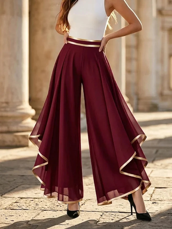 Pantalon palazzo femme taille haute – élégant, fluide et à jambes larges