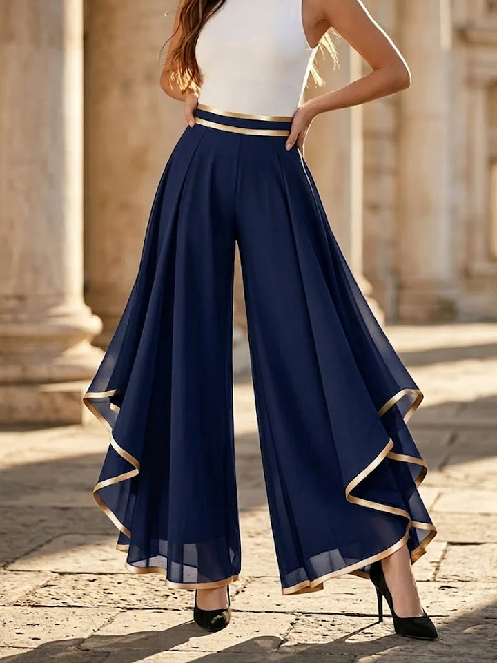 Pantalon palazzo femme taille haute – élégant, fluide et à jambes larges
