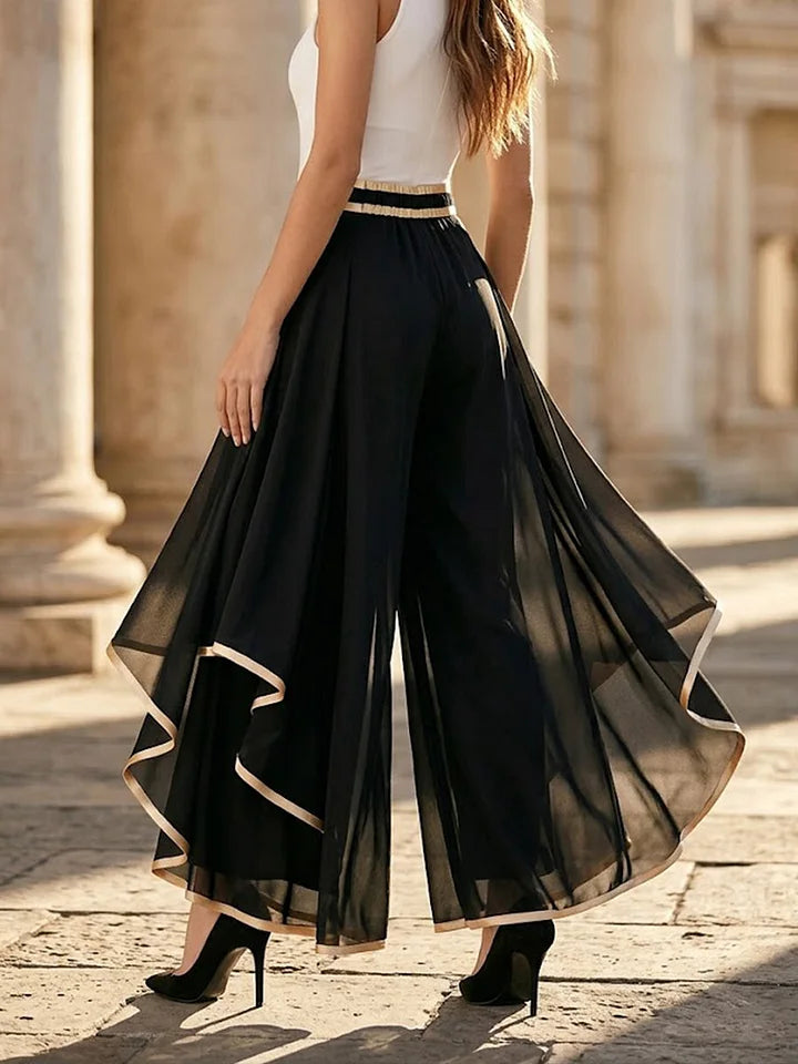 Pantalon palazzo femme taille haute – élégant, fluide et à jambes larges