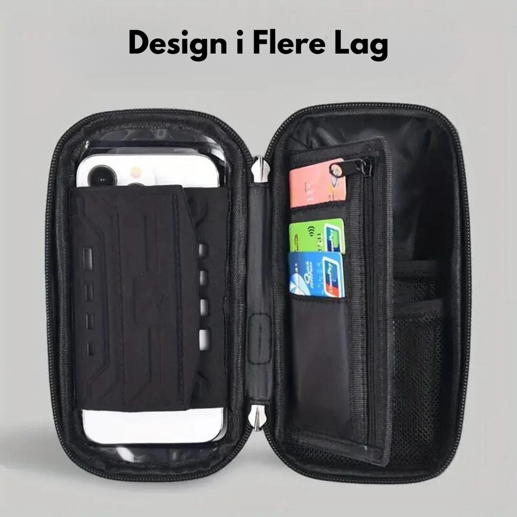 ANFINITE – Vandtæt Cykeltelefonholder | 360° Rotation & Stødabsorberende Montering