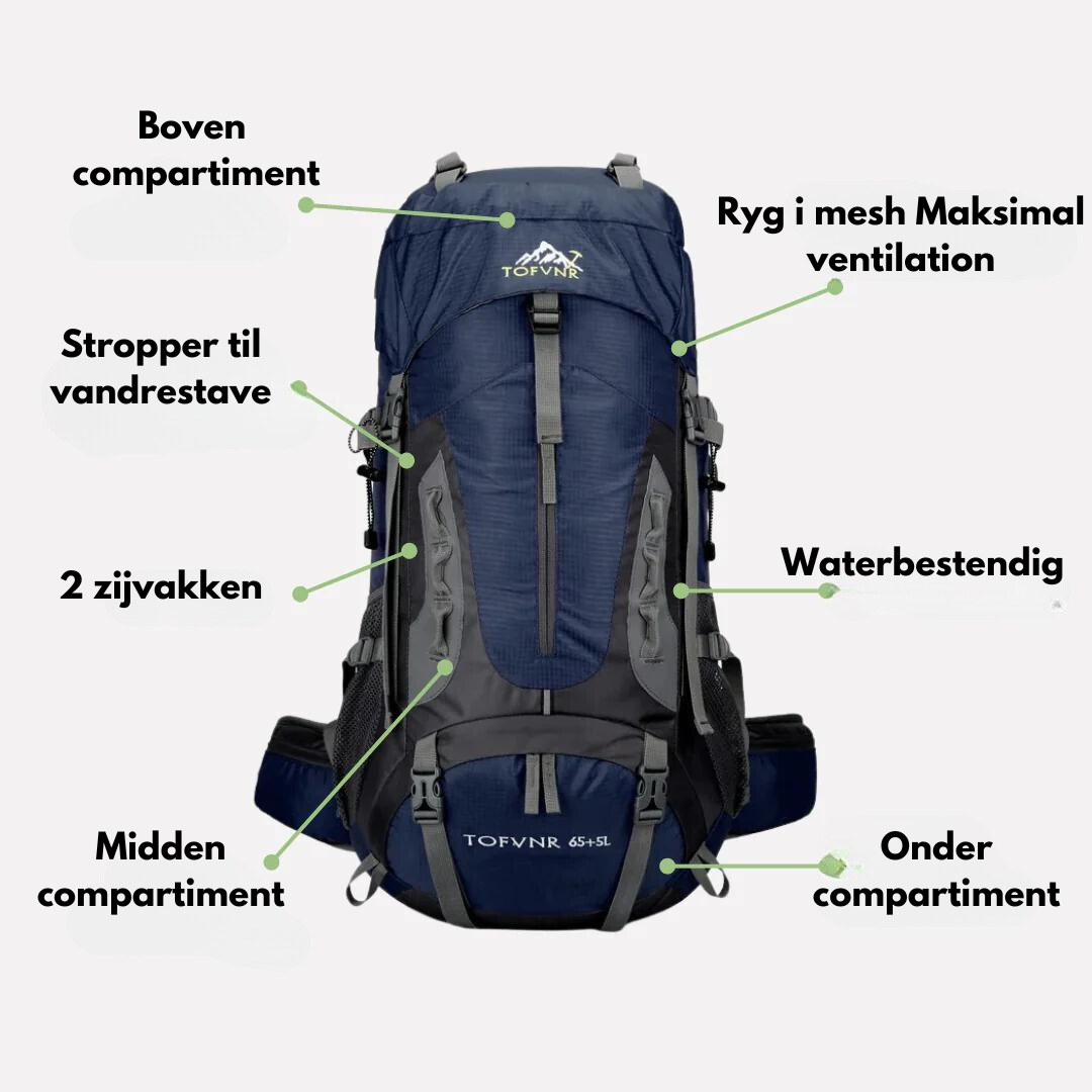 OutdoorHaven 65L Vandtæt Rygsæk