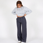 Pantaloni Eleganti Donna a Vita Alta con Pince – Gamba Dritta e Taglio Sartoriale