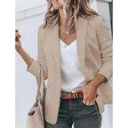 Blazer Donna Leggero con Fronte Aperto e Revers