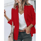 Blazer Donna Leggero con Fronte Aperto e Revers