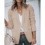 Blazer Donna Leggero con Fronte Aperto e Revers