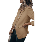 Blazer Donna Leggero con Fronte Aperto e Revers