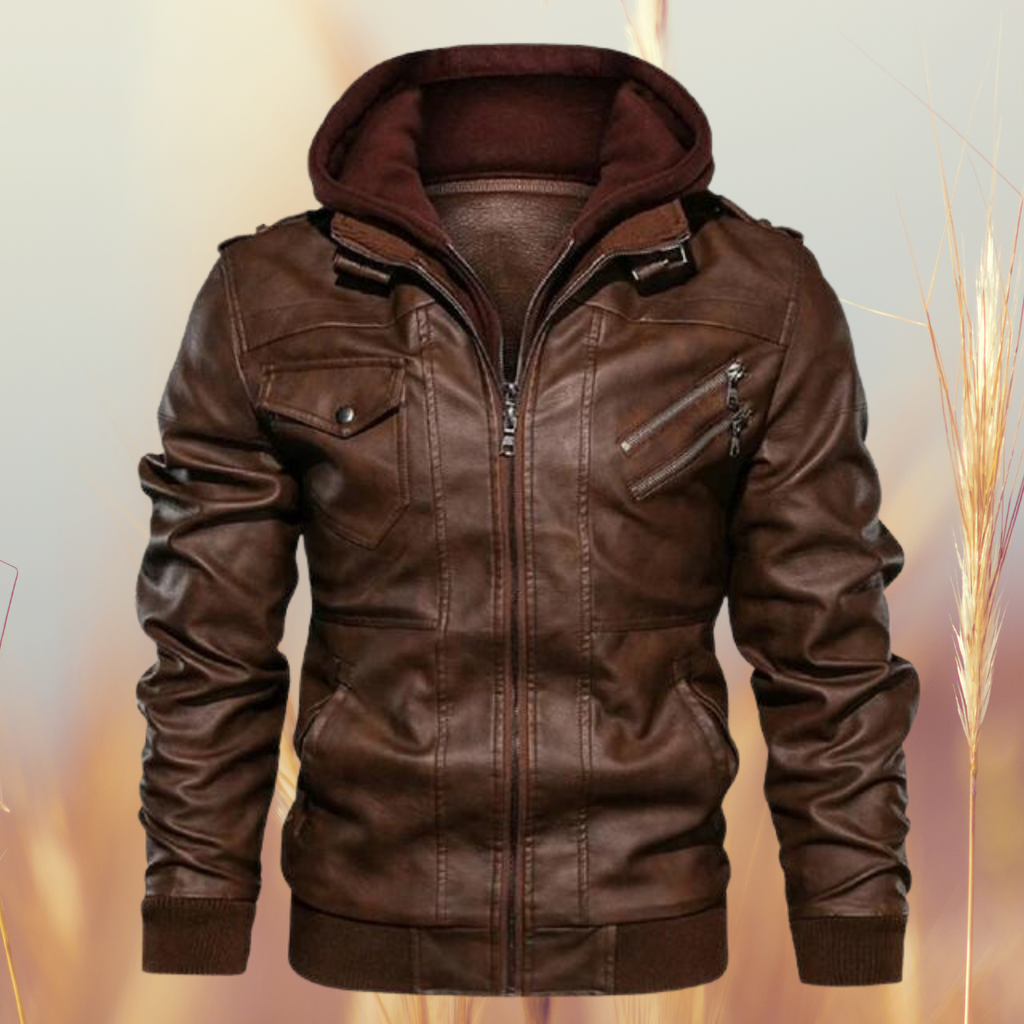 Giacca Biker Uomo in Ecopelle – Elegante, Resistente e Versatile per Ogni Occasione