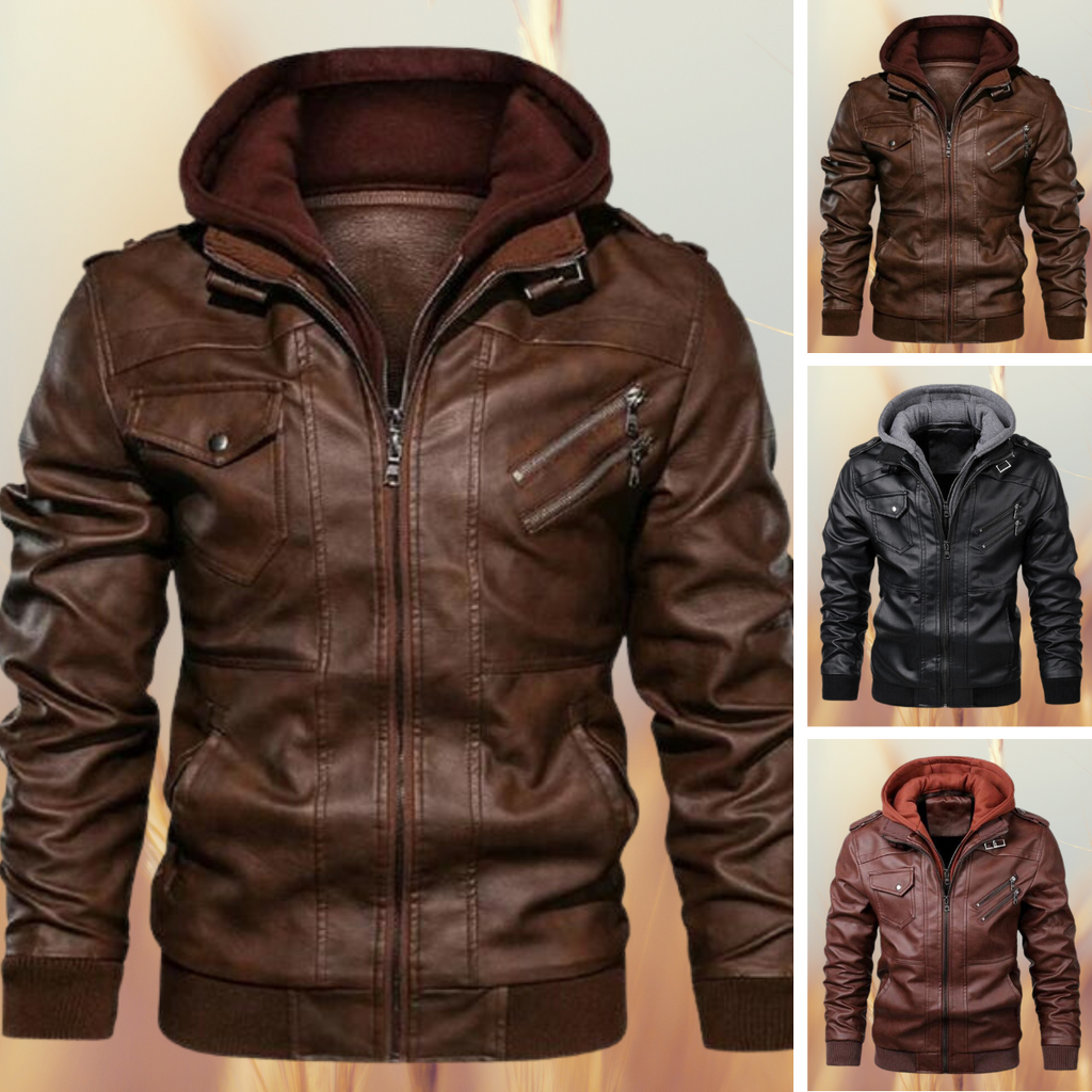 Giacca Biker Uomo in Ecopelle – Elegante, Resistente e Versatile per Ogni Occasione