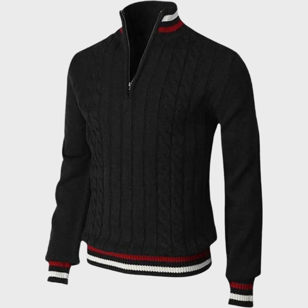 Maglione Uomo con Mezza Zip – Elegante, Morbido e Traspirante