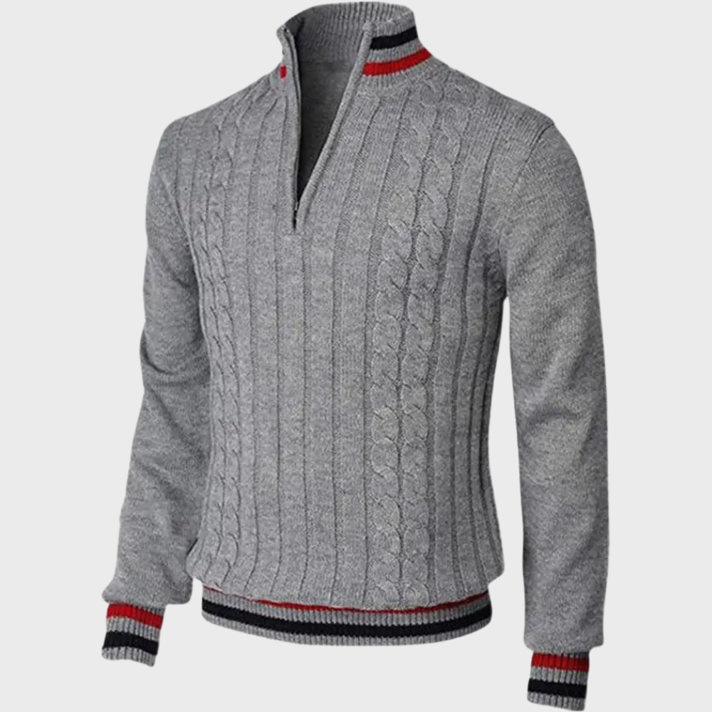 Maglione Uomo con Mezza Zip – Elegante, Morbido e Traspirante