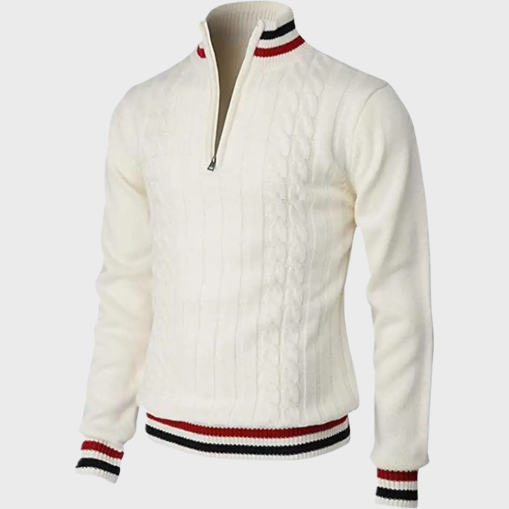 Maglione Uomo con Mezza Zip – Elegante, Morbido e Traspirante