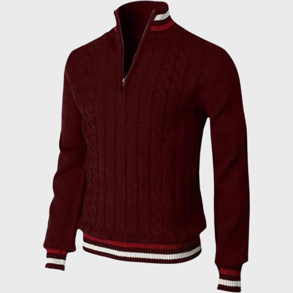Maglione Uomo con Mezza Zip – Elegante, Morbido e Traspirante
