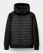 Veste hybride softshell pour homme avec capuche – légère et matelassée pour l’automne et l’hiver