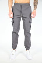 Pantaloni Cargo Valenci con Slim Fit e Comfort Stretch Grigio