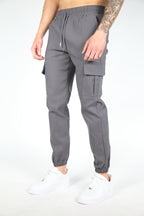 Valenci Cargo Bukser med Slim Fit og Stretch Komfort Grät