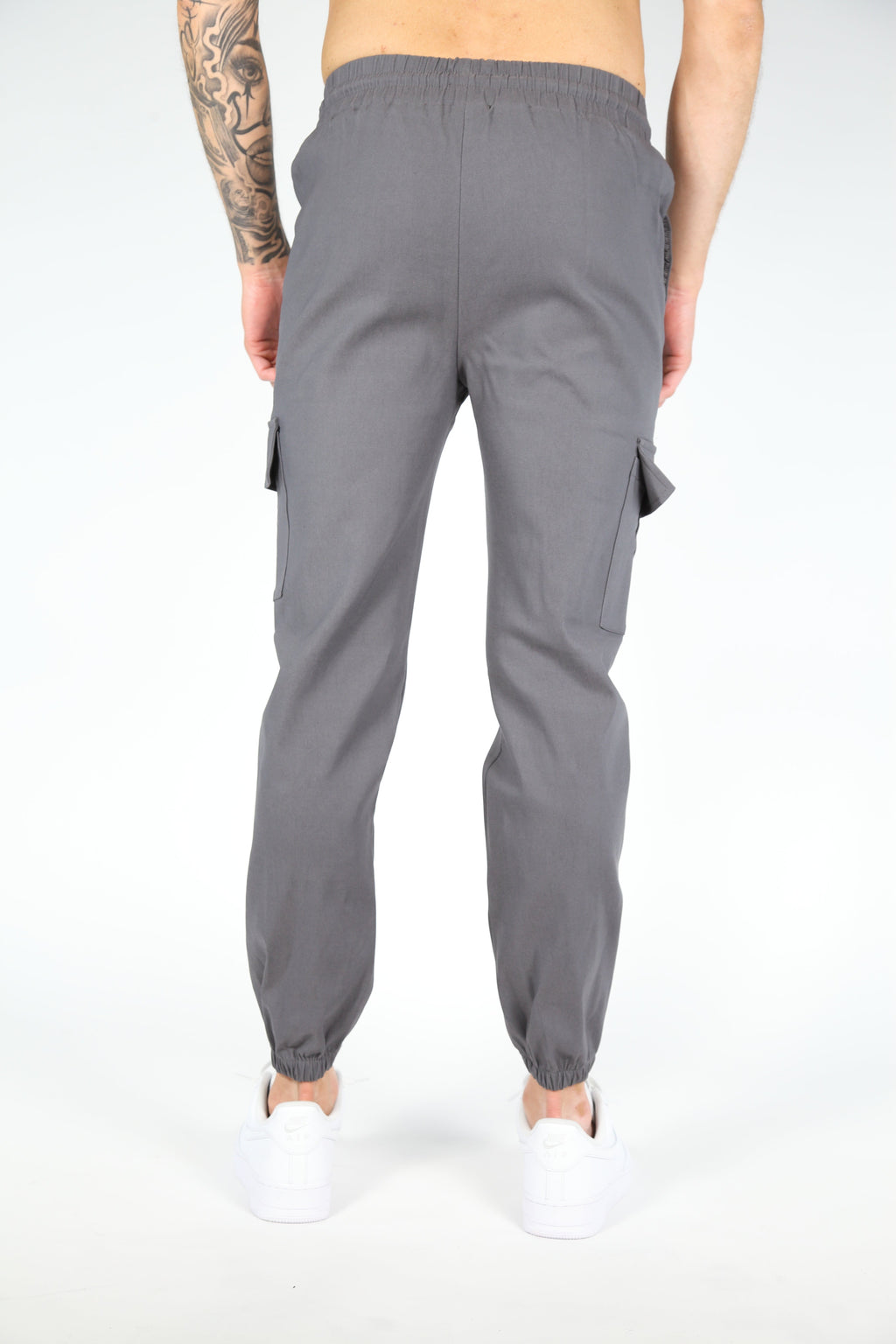 Pantaloni Cargo Valenci con Slim Fit e Comfort Stretch Grigio