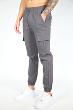 Pantaloni Cargo Valenci con Slim Fit e Comfort Stretch Grigio