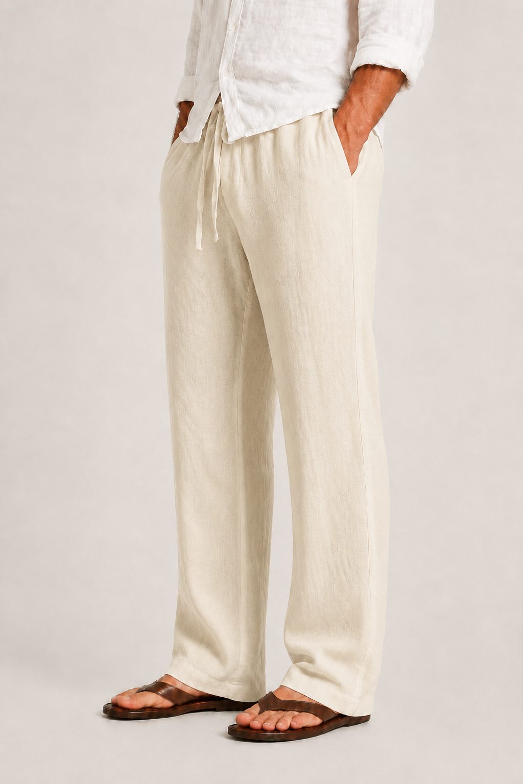 Pantaloni in Lino e Cotone ANFINITE