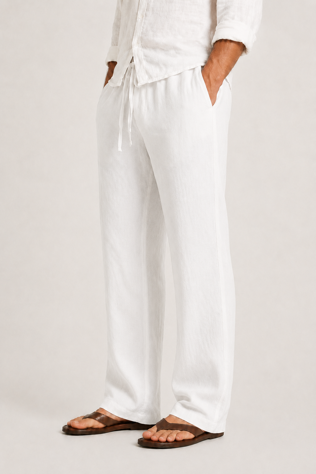 Pantaloni in Lino e Cotone ANFINITE