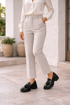 Mocassini da Donna in Vernice con Nappine e Suola Platform