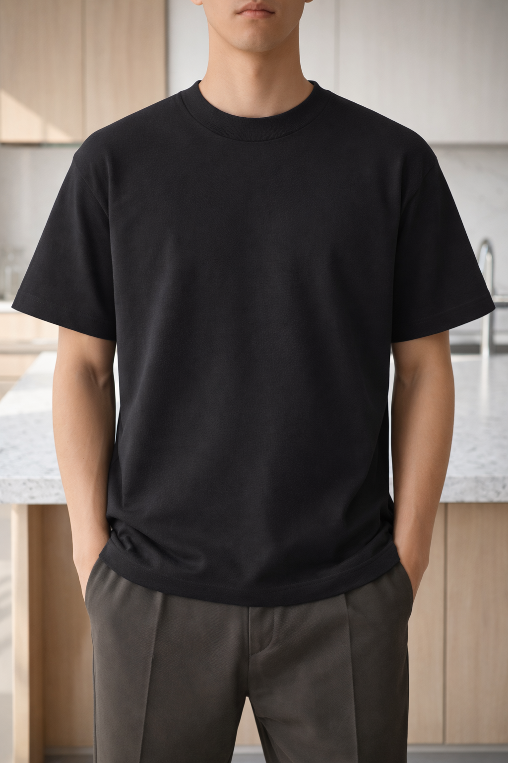 T-Shirt da Uomo ANFINITE in Cotone con Girocollo