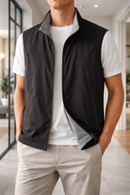 Gilet Uomo Ultraleggero con Zip e Collo Alto