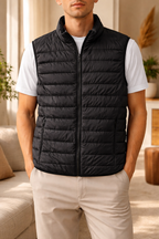 Gilet homme matelassé léger avec fermeture éclair – élégant et polyvalent