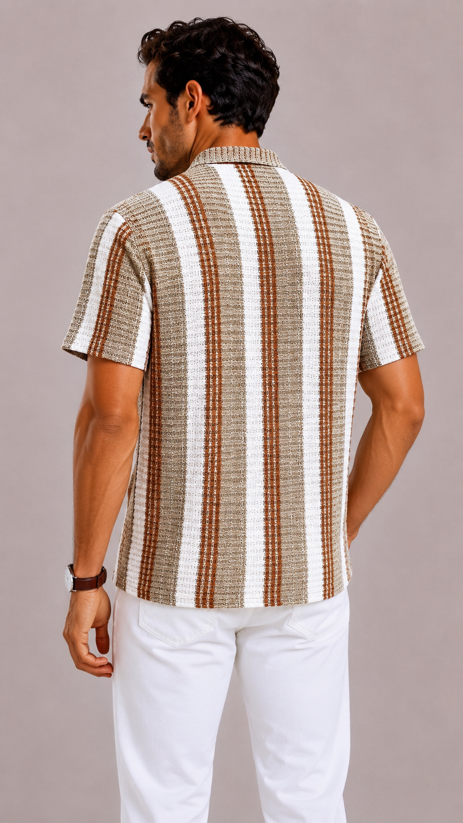 Camicia a Righe a Maniche Corte ANFINITE