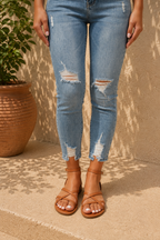 Sandali Minimalisti in Pelle con Cinturini da Donna