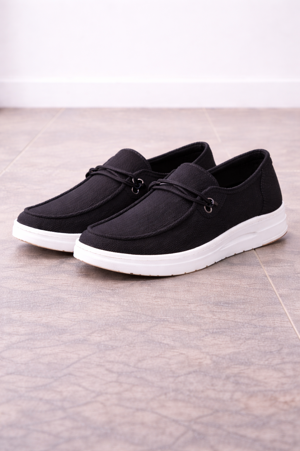 Mocassini Slip-On in Maglia da Donna con Fascia Decorativa