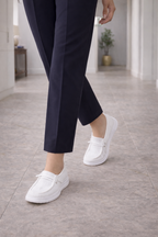 Mocassini Slip-On in Maglia da Donna con Fascia Decorativa
