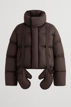 Piumino Donna Oversize con Imbottitura in Piuma