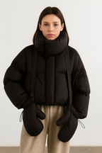 Piumino Donna Oversize con Imbottitura in Piuma