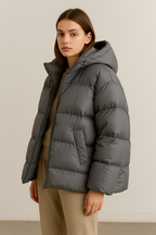 Piumino Donna Oversize con Cappuccio