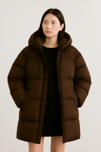 Piumino Donna Oversize con Cappuccio