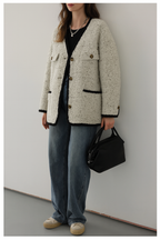 Chaqueta de mujer de punto 100% lana