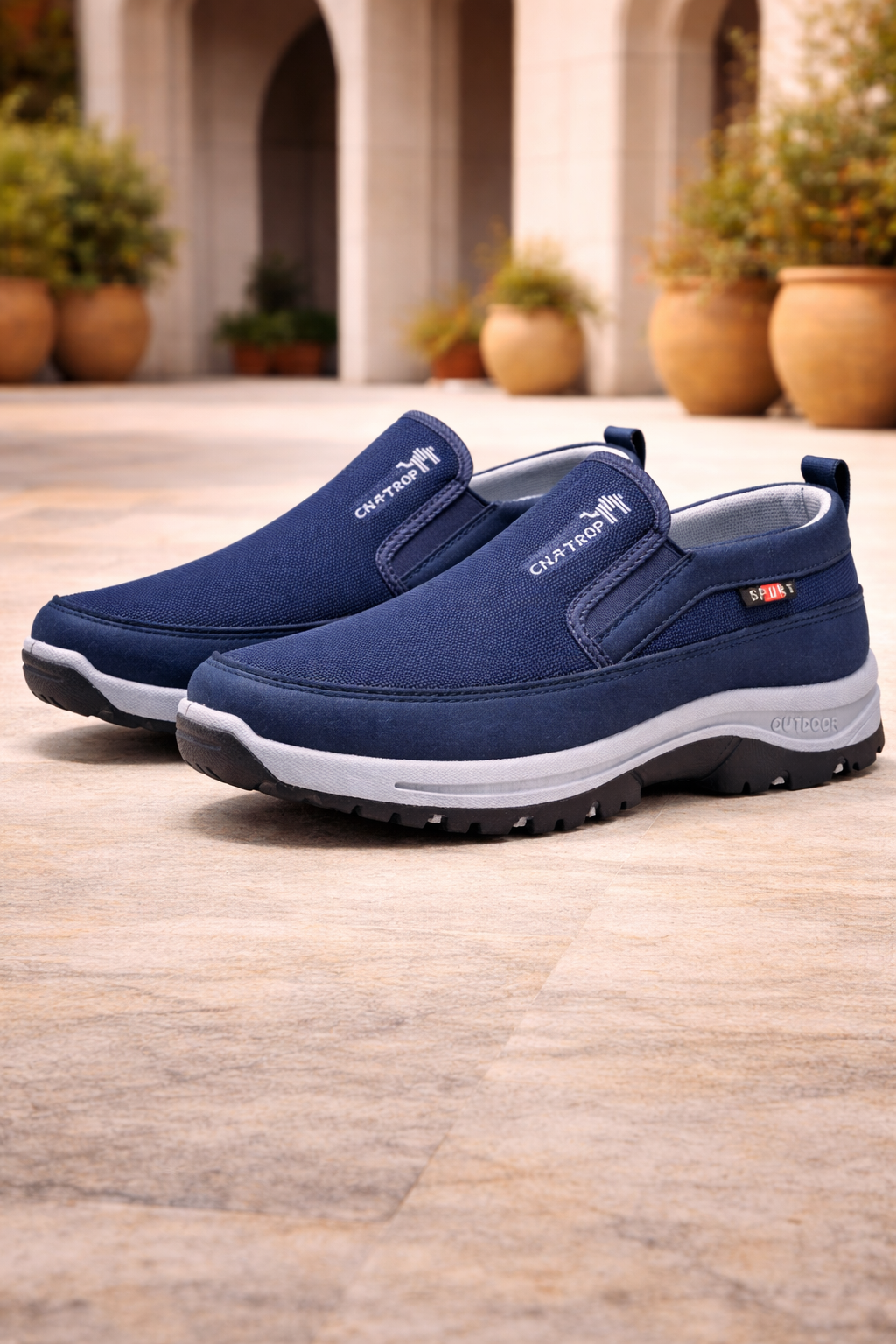 Scarpe Ortopediche Slip-On da Passeggio con Tomaia in Mesh